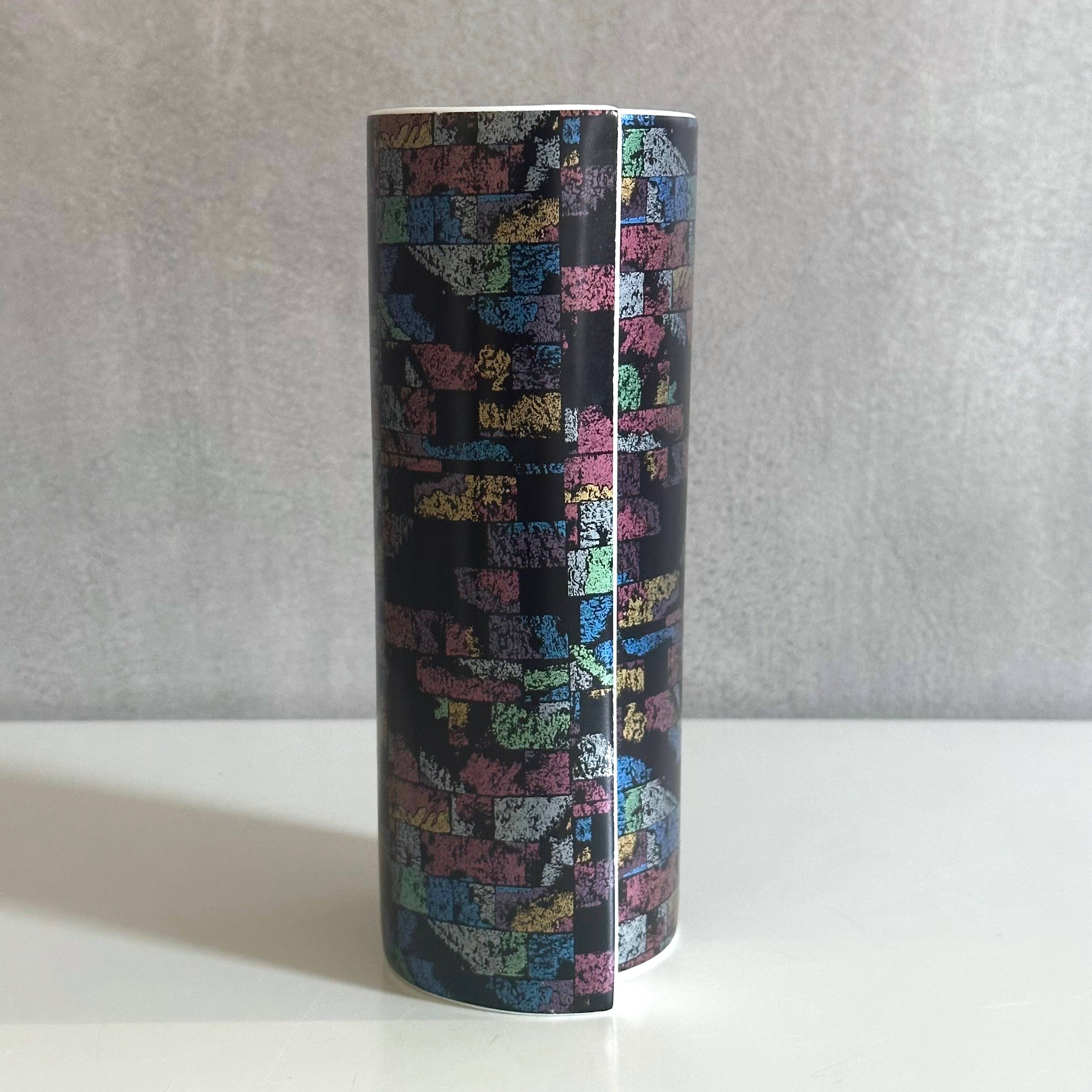 Vintage vase Gerold Tettau Bavaria porcelain, postmodern