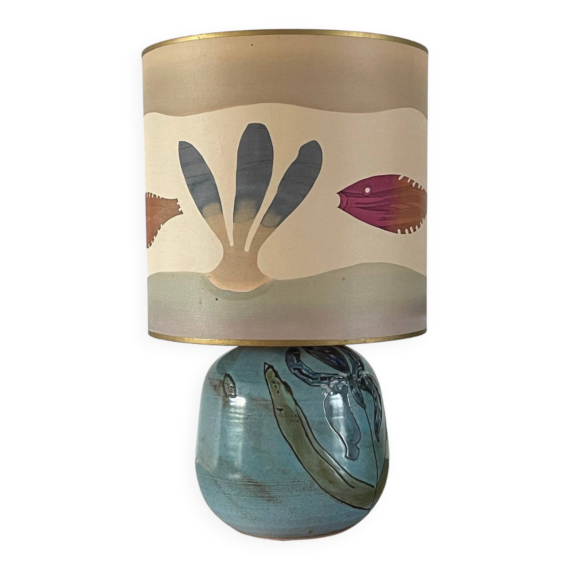 Vintage ceramic lamp from the 1970s.