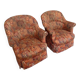 Pair of Napoleon III period toad armchairs