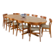 Danish extra large oak extension oval table attributed to Skovby, 1970s