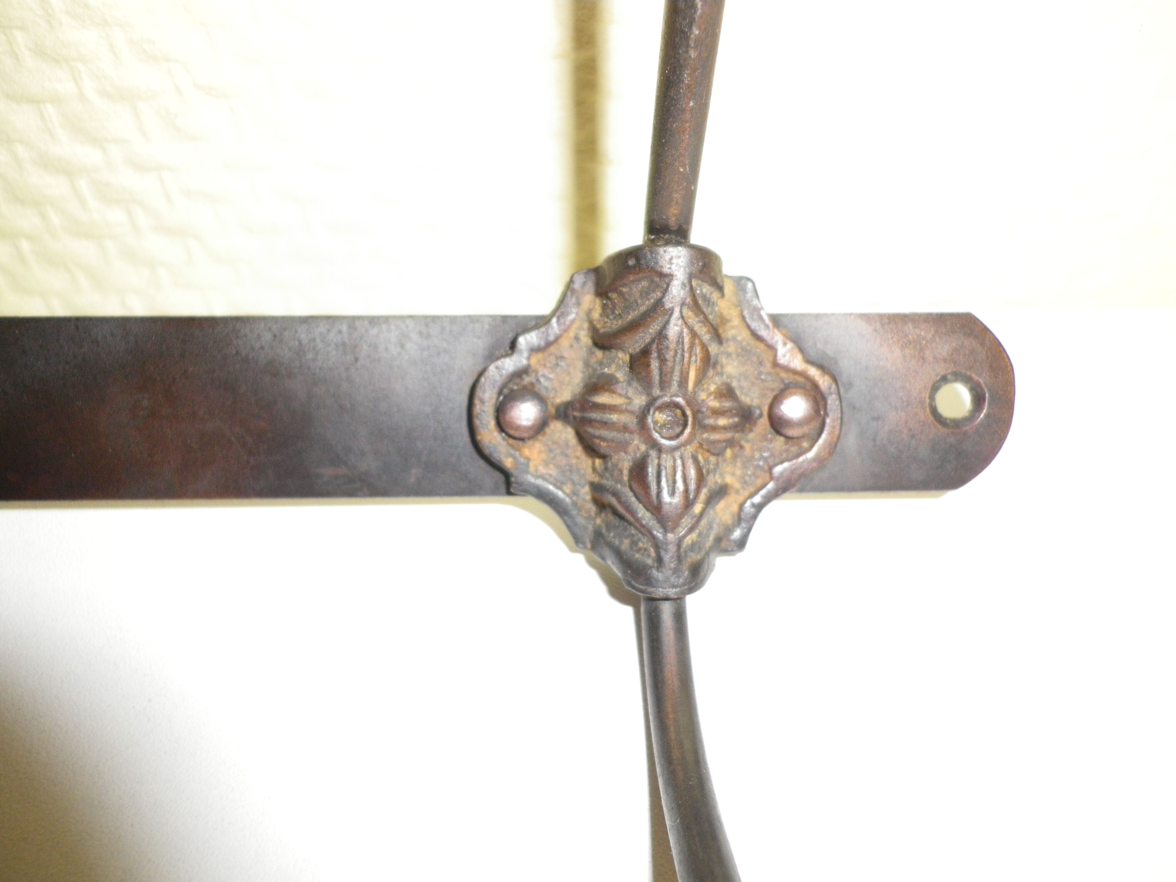 Metal, brass and ceramic coat door - 1930s