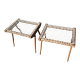 Pair of Georges Tigien stools