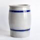 Old large glazed stoneware pot - Mustard L'Impériale.
