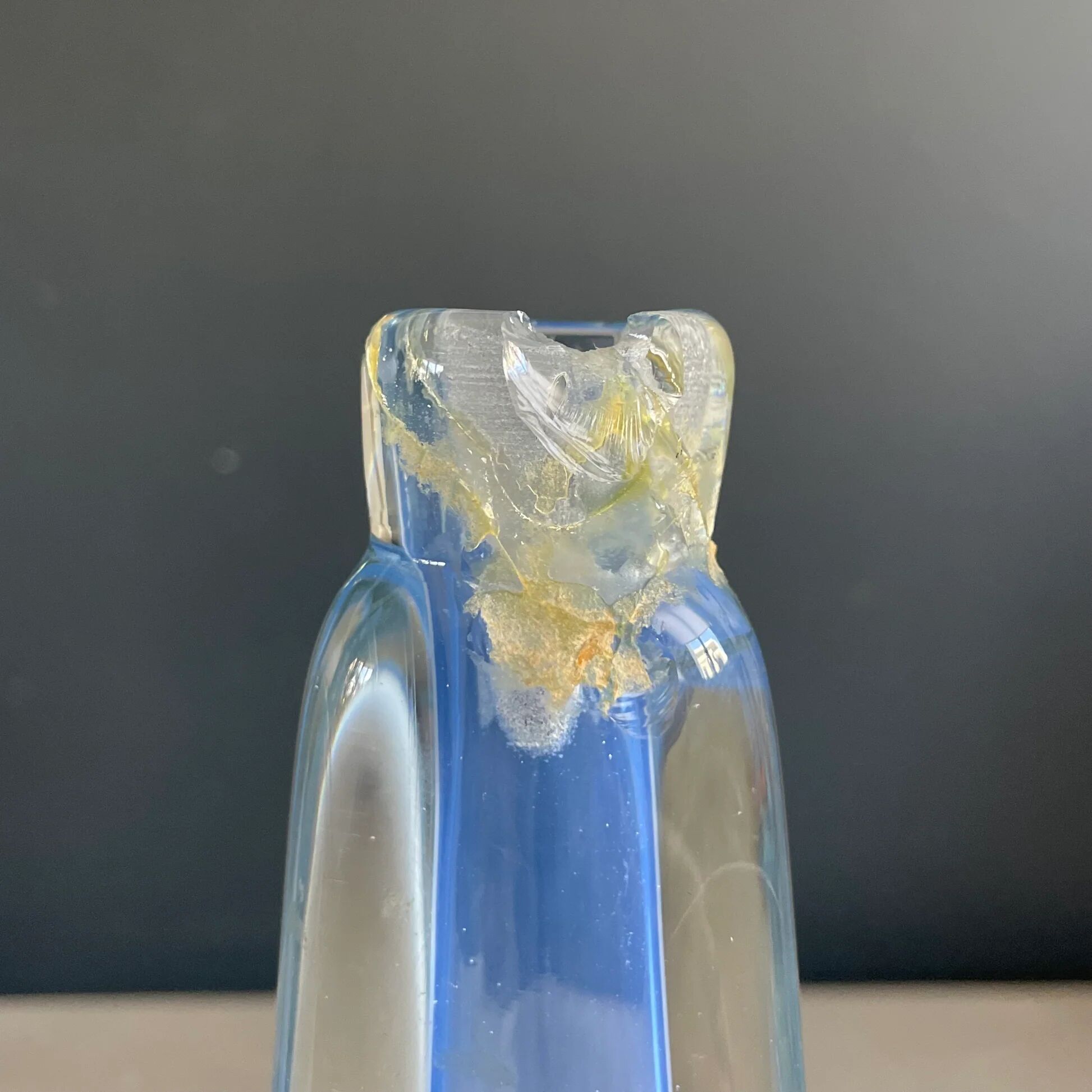 Two-coloured blown glass set