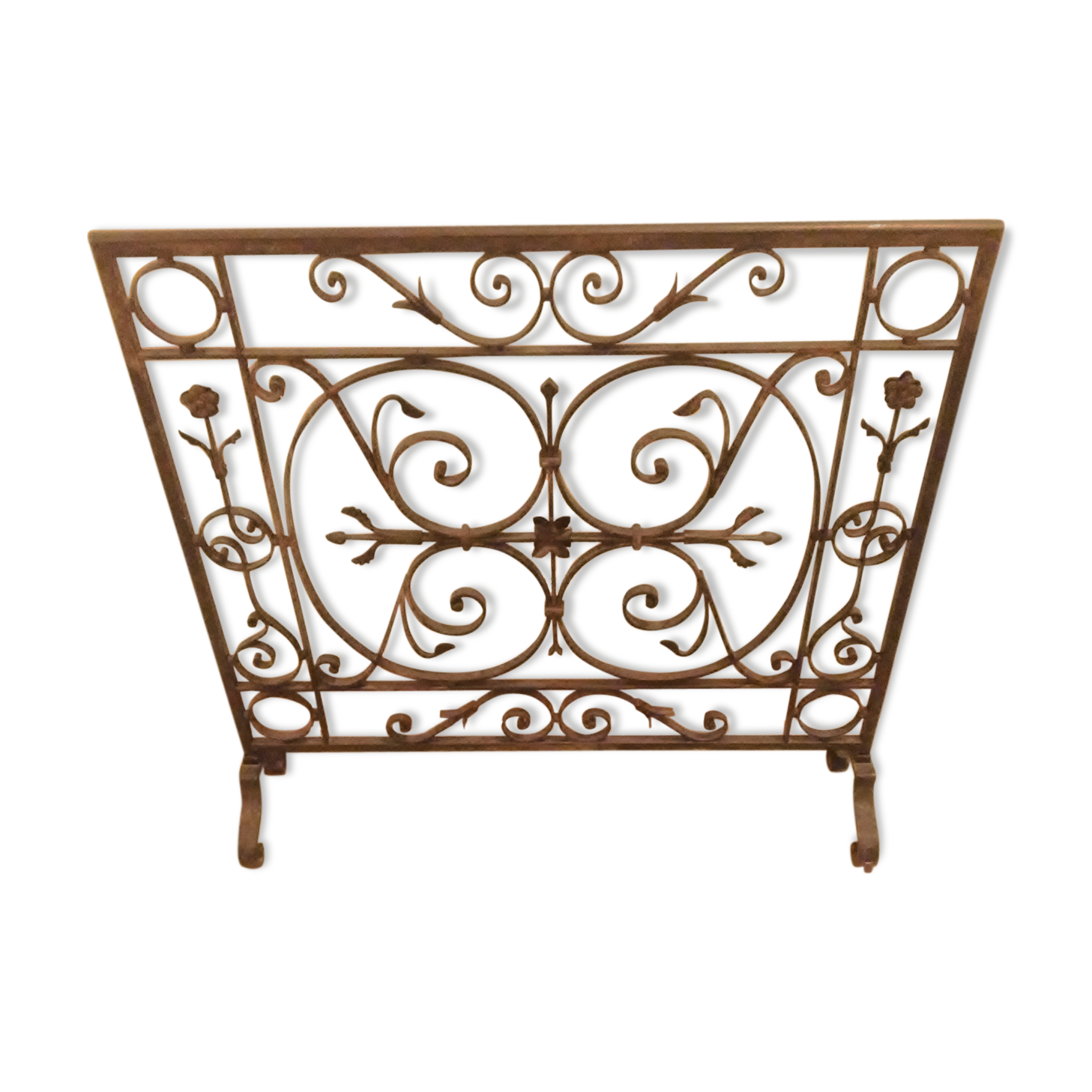 fireproof fireplace wrought iron