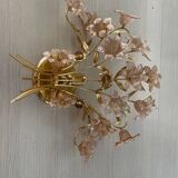 Large Single Pink Murano Flower Sconce 1980’s