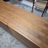Vintage 60s - 70s German sideboard, walnut TV cabinet