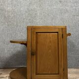 Art Deco period bar cabinet / trolley on wheels in oak circa 1940