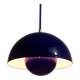 Blue enamelled suspension flowerpot by Verner Panton for Louis Poulsen, Denmark, 1969.