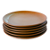 Lot de 6 assiettes plates en grès, 1970 - 24 cm