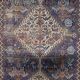Antique Persian Khamseh handmade rug 110xm x 147cm 1880s