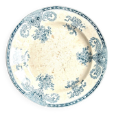 Longwy round dish in iron clay, "Fontainebleau" service