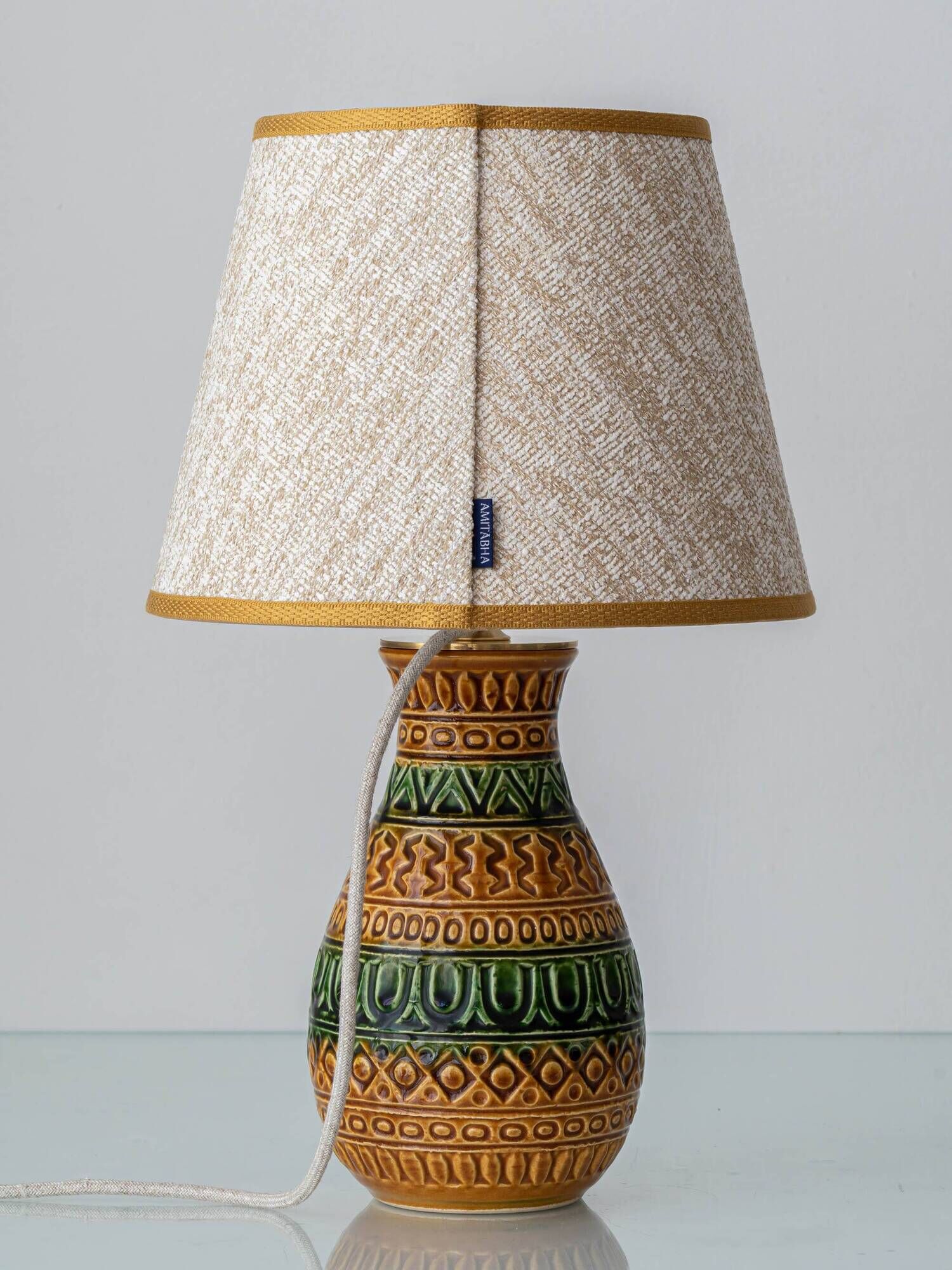 Bay Keramik Ceramic Table Lamp, Bitossi Style, circa 1960s-1970s