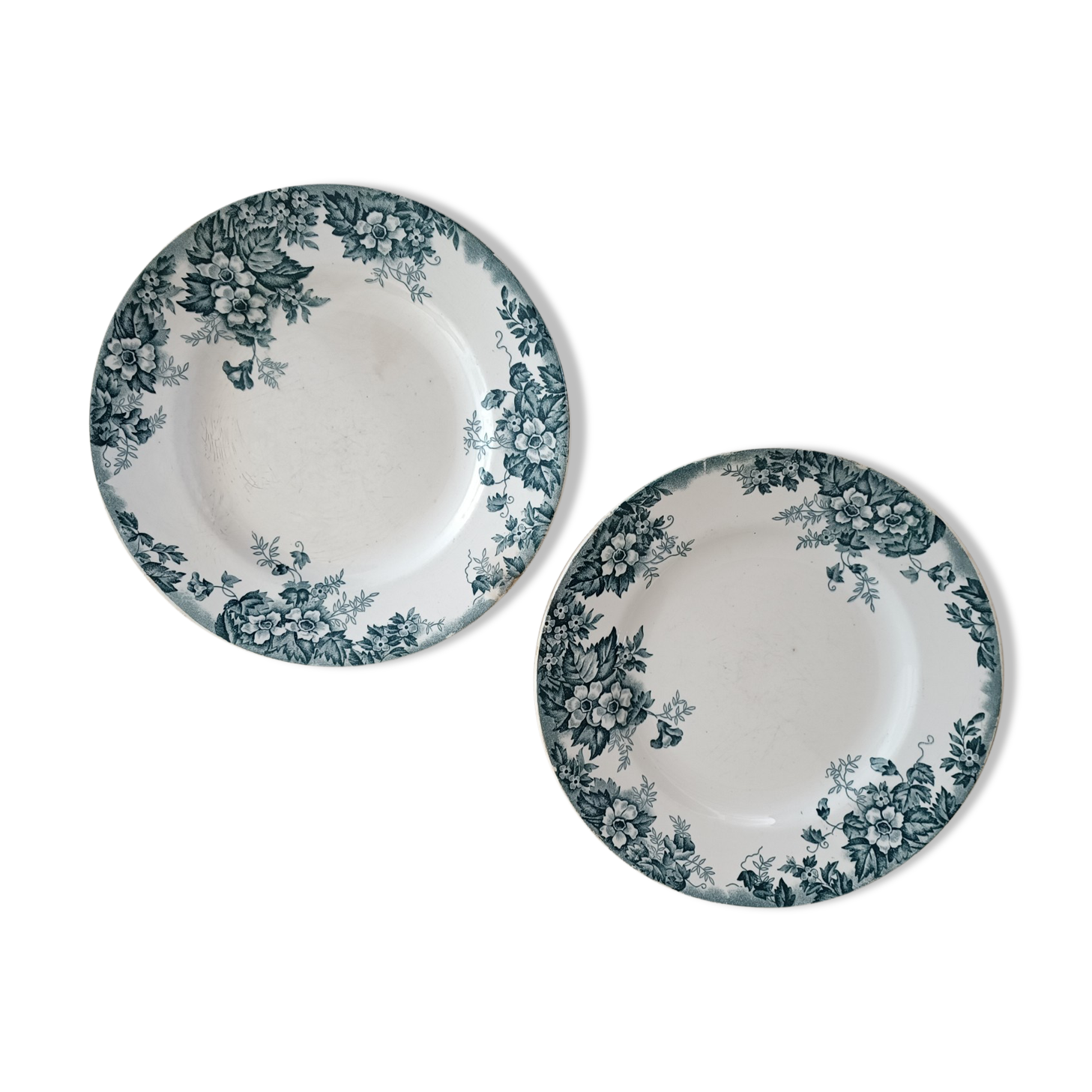 2 plates iron earth "Marie-Louise" Moulin des Loups