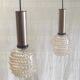 Suspensions design en verre ambré style H. Tynell - années 70