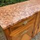 Marquetry and marble sideboard