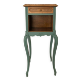 Louis XV style bedside table in celadon green