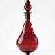 Large Empoli red blown glass carafe / Genie Bottle