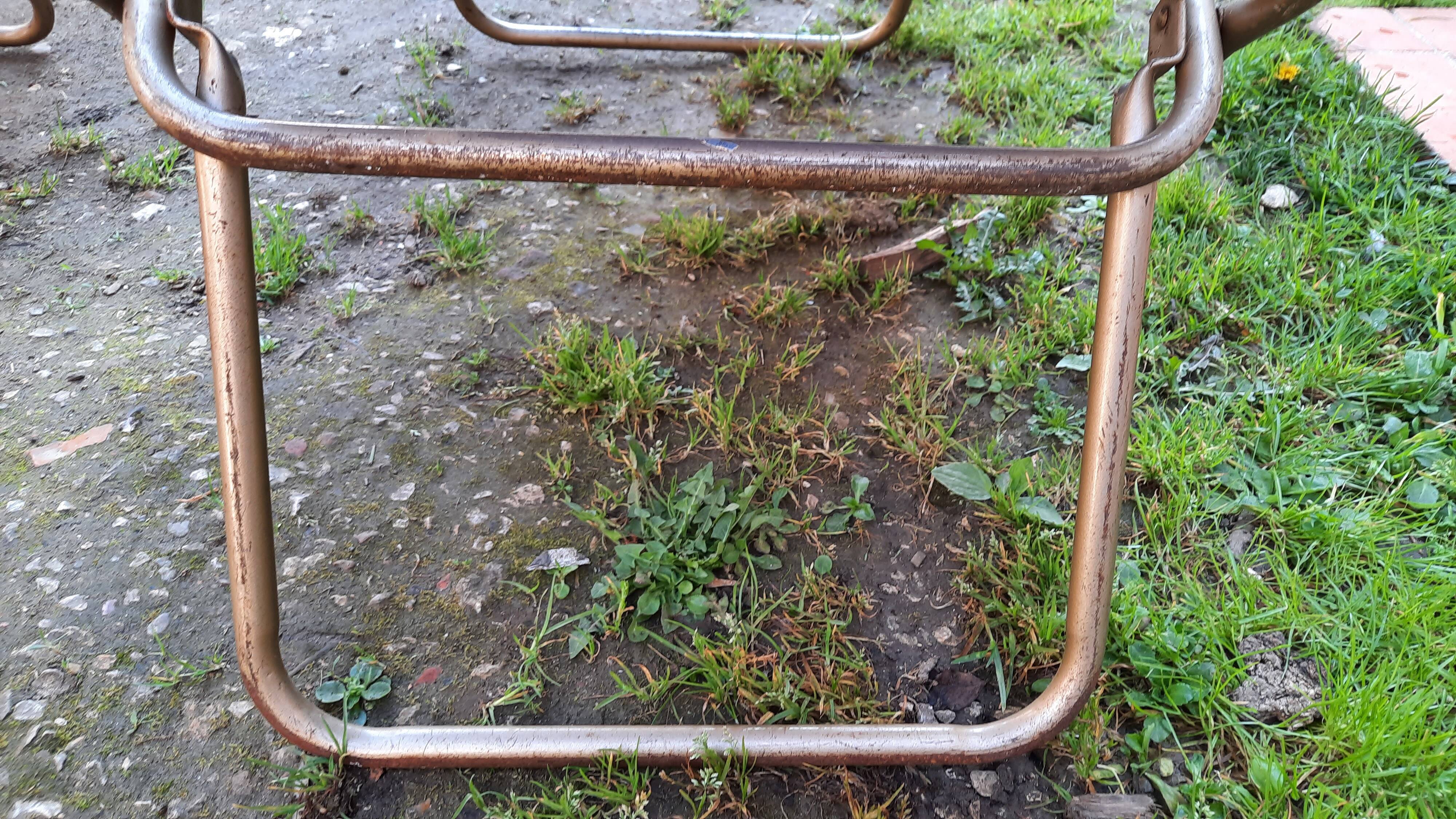Pair of vintage folding deckchairs