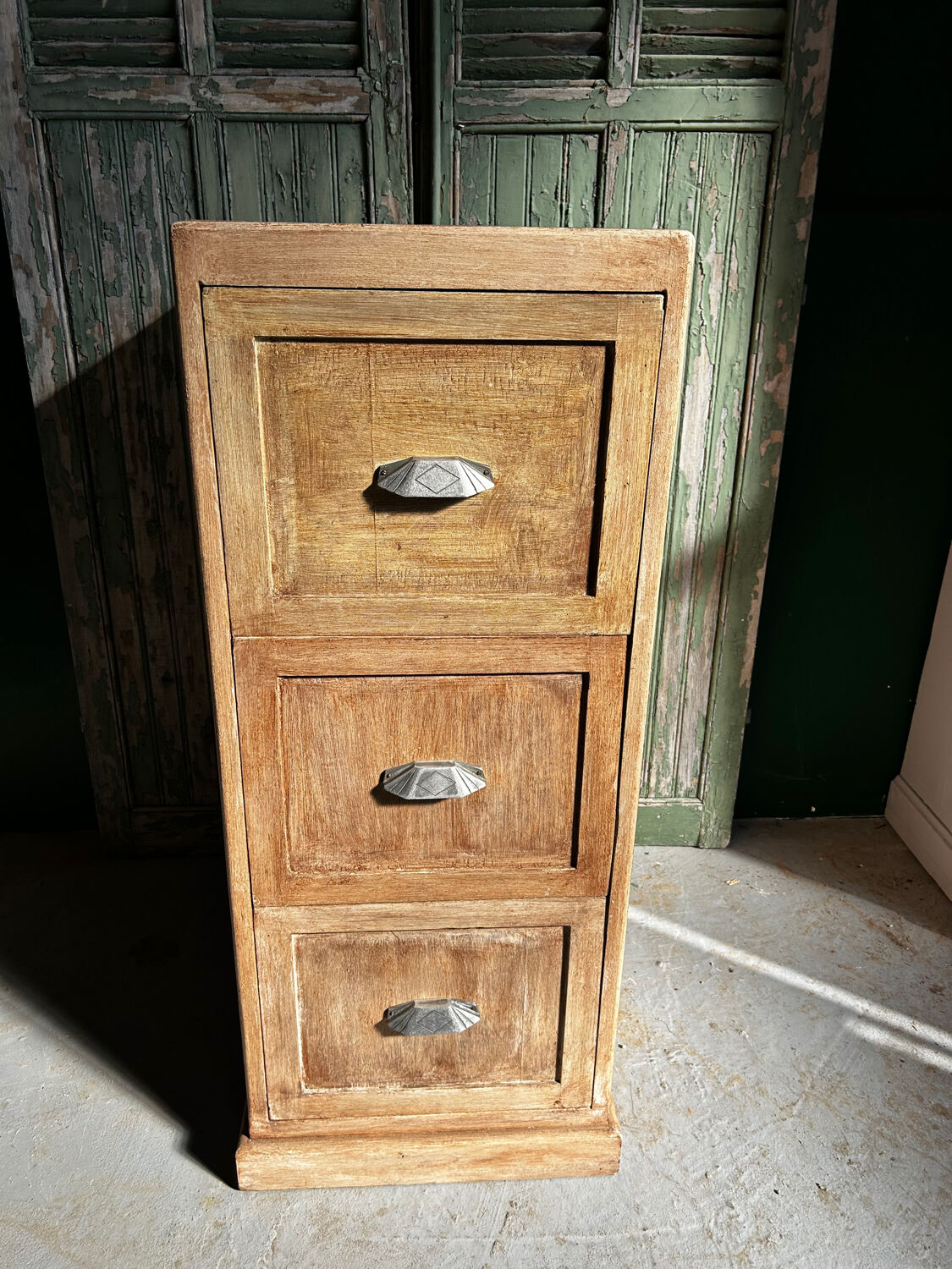 Antique notary's cabinet with 3 large drawers