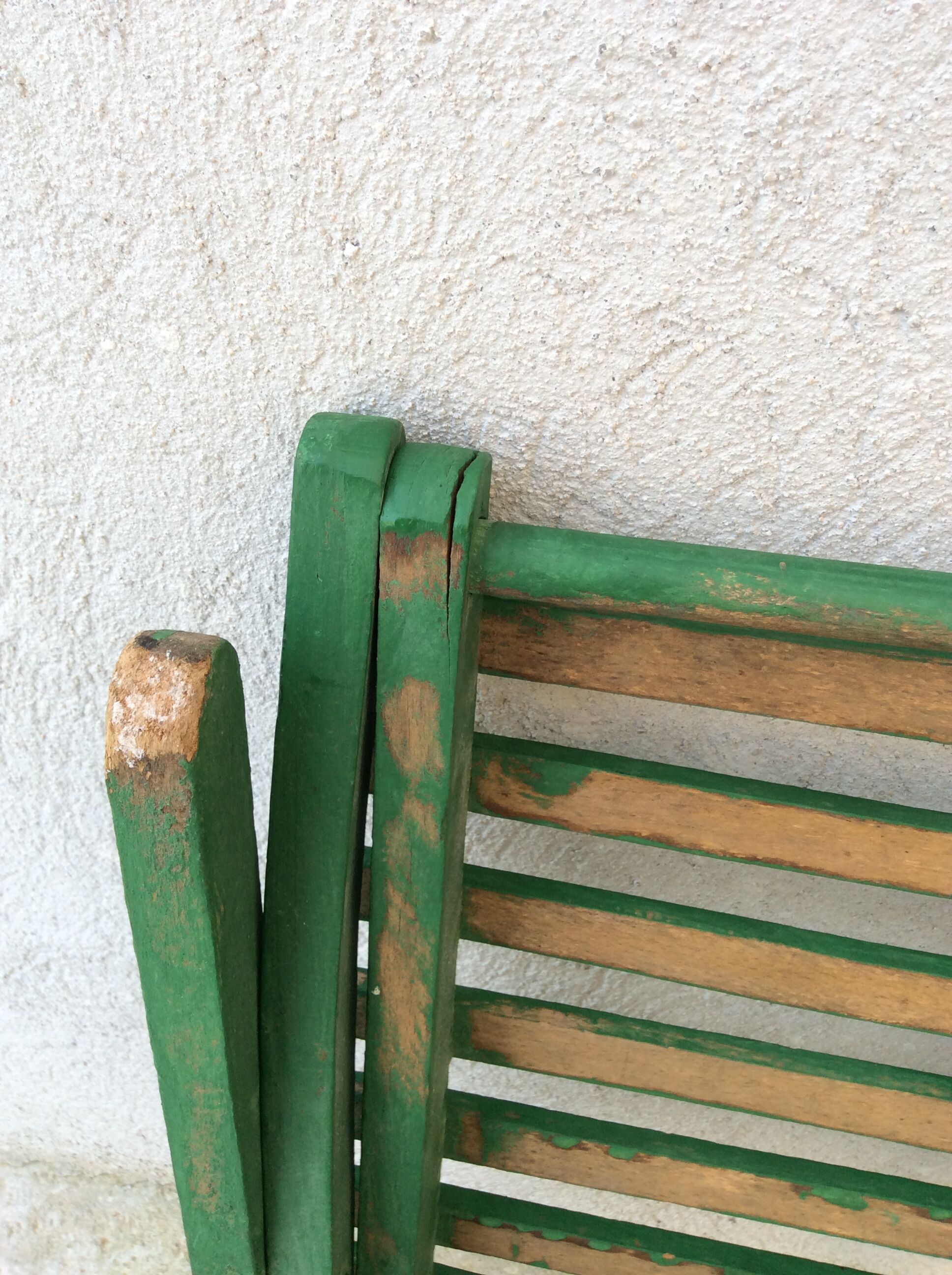 Former wooden fisherman folding stool