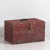 Antique chest with red and green patina (c.1920) #75