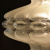 Original Vintage 1960's Lobed Glass Pendant Light