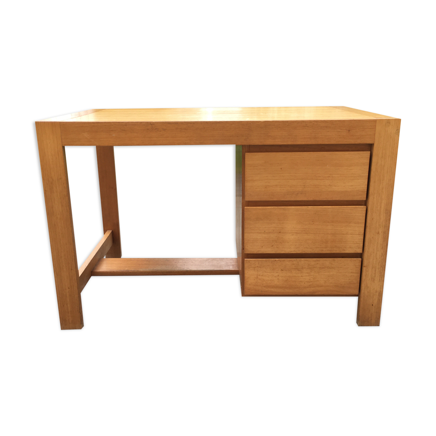 Solid oak desk 70s