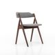 Set of 6 vintage dining chairs in grey bouclé