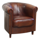 Fauteuil club en cuir de mouton