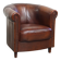 Fauteuil club en cuir de mouton