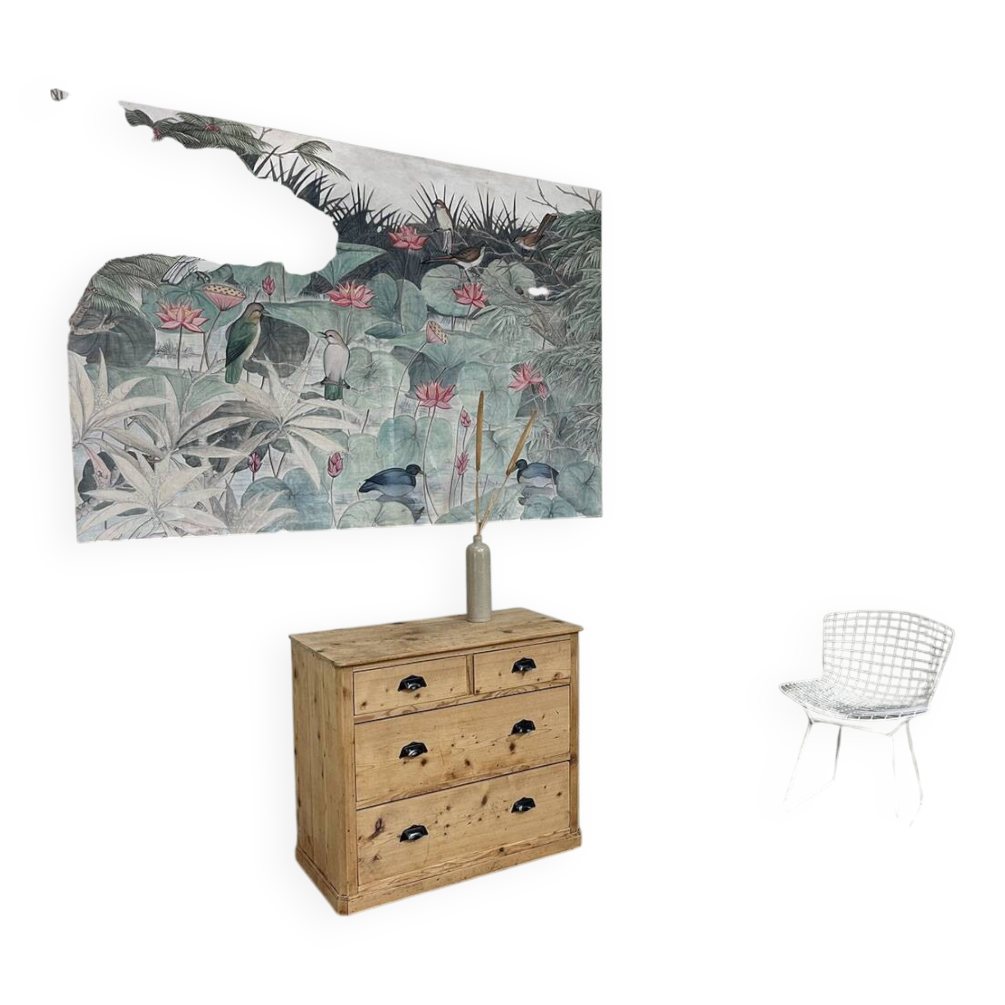 Small chest of drawers pine craft furniture from 1940