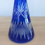 Paire de carafes cobalt