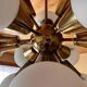 Space Age brass Design Chandelier Sputnik by Kamenicky Senov, 1970s