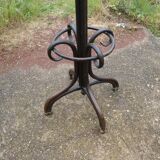 Parrot coat holder in curved wood - Art Nouveau