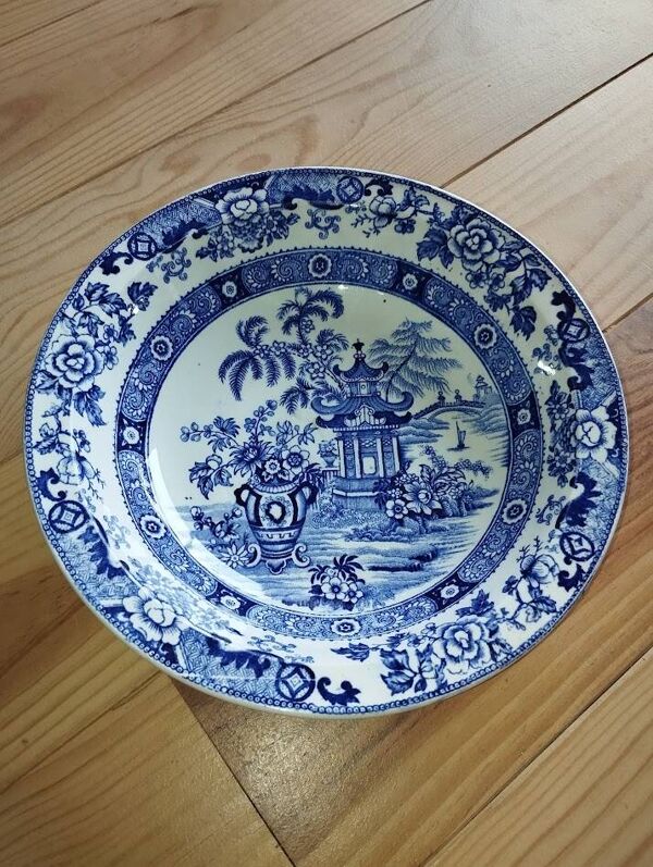 Plat Chinois Bleu Creil & Montereau LM & Cie – Porcelaine Opaque   Modèle R