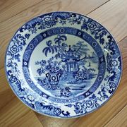 Blue Chinese Plate Creil & Montereau LM & Cie – Opaque Porcelain | Model R