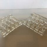 10 anciens porte-couteaux torsadés en lucite