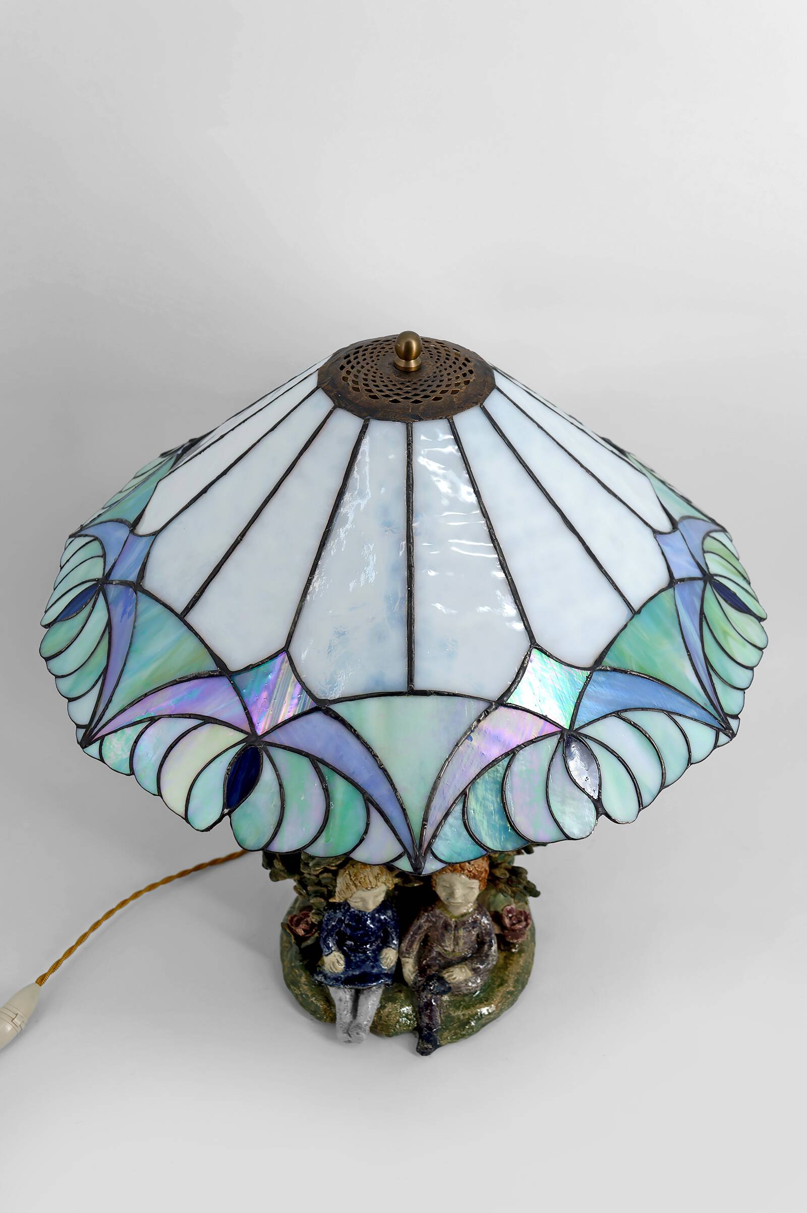 Ceramic lamp, dreamlike childhood – W. Schilder, Germany, c. 1970