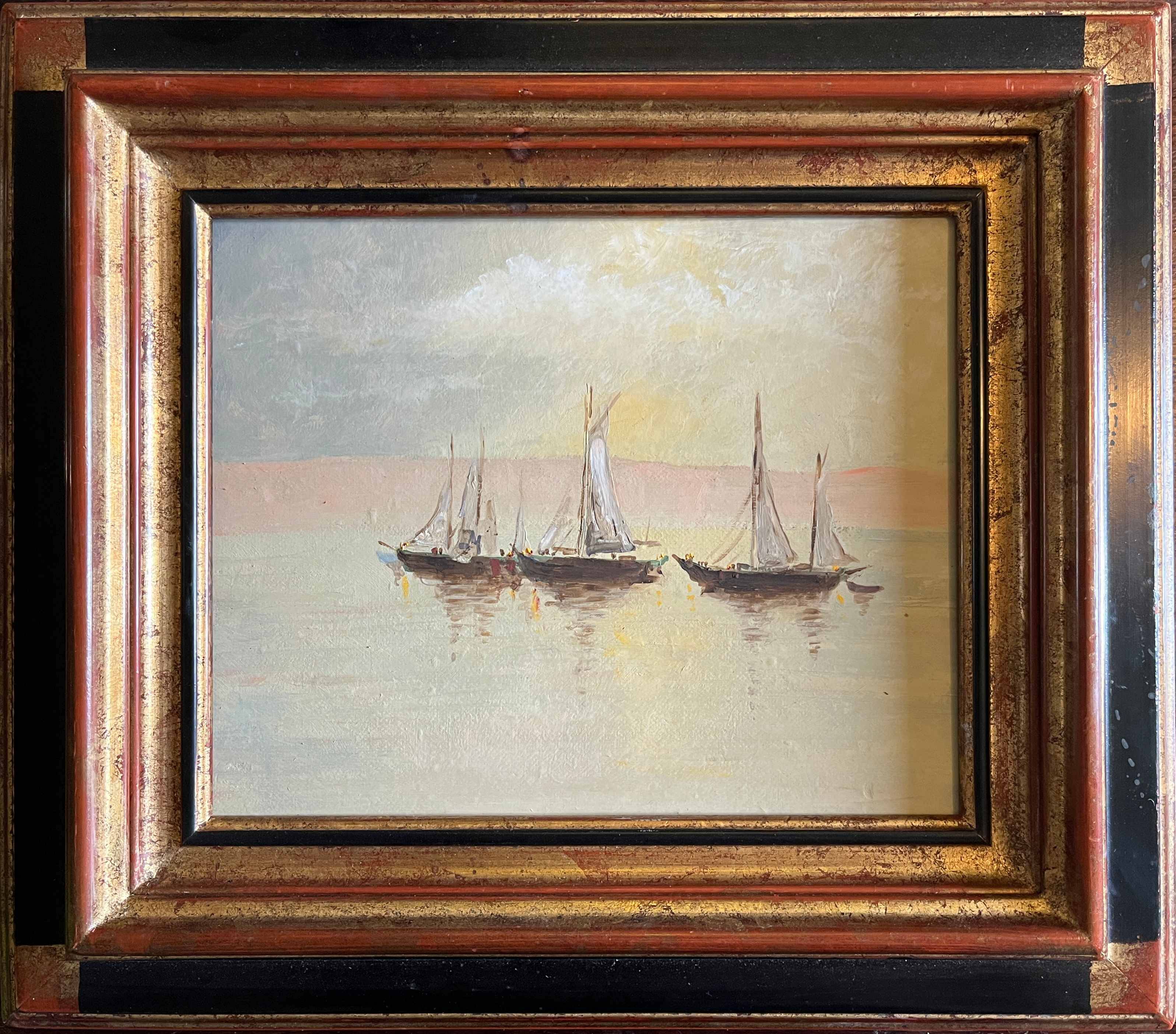 HSP Marine painting "Sailboats in calm weather" + frame