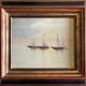 Tableau HSP Marine "Sailboats in Calm Weather" + frame