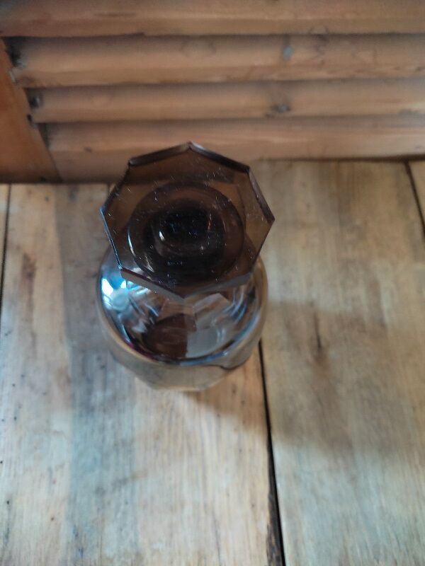 Carafe Bottle in smoked glass Art Deco old vintage dp 082201