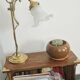 Rosewood and brass magazine stand table