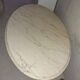 Oval coffee table in Carrara marble – Italian design from the 1970s