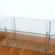 Brass and glass coffee table in Jansen style circa 1960.