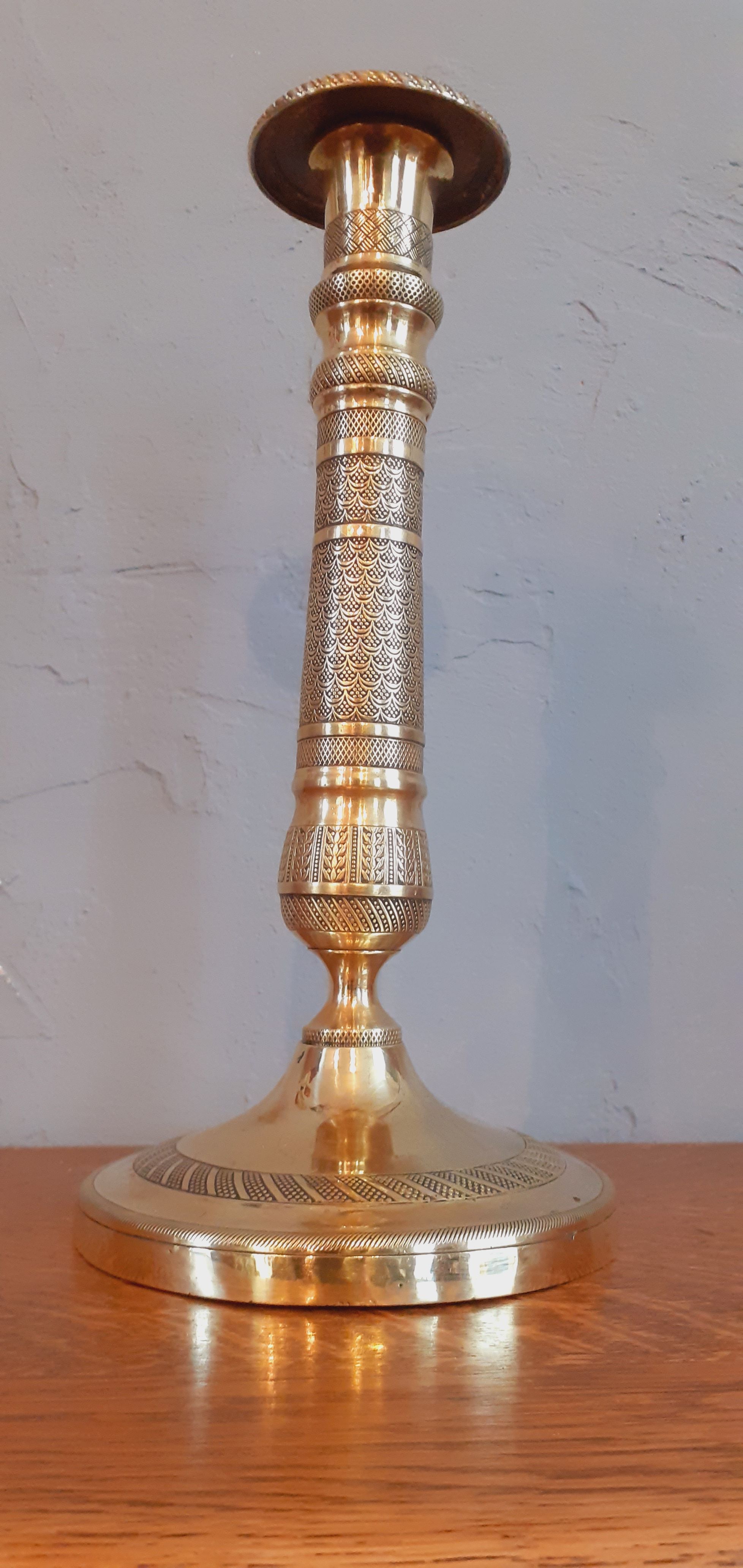 Bronze candle holder of the Directoire period late eighteenth century