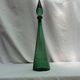 Italian carafe in green glass with its cap