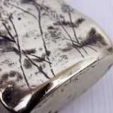 Mid-century bronze or brass vase with herbarium decoration