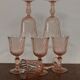 Set of 6 pink twisted wine glasses "Rosaline" Luminarc France