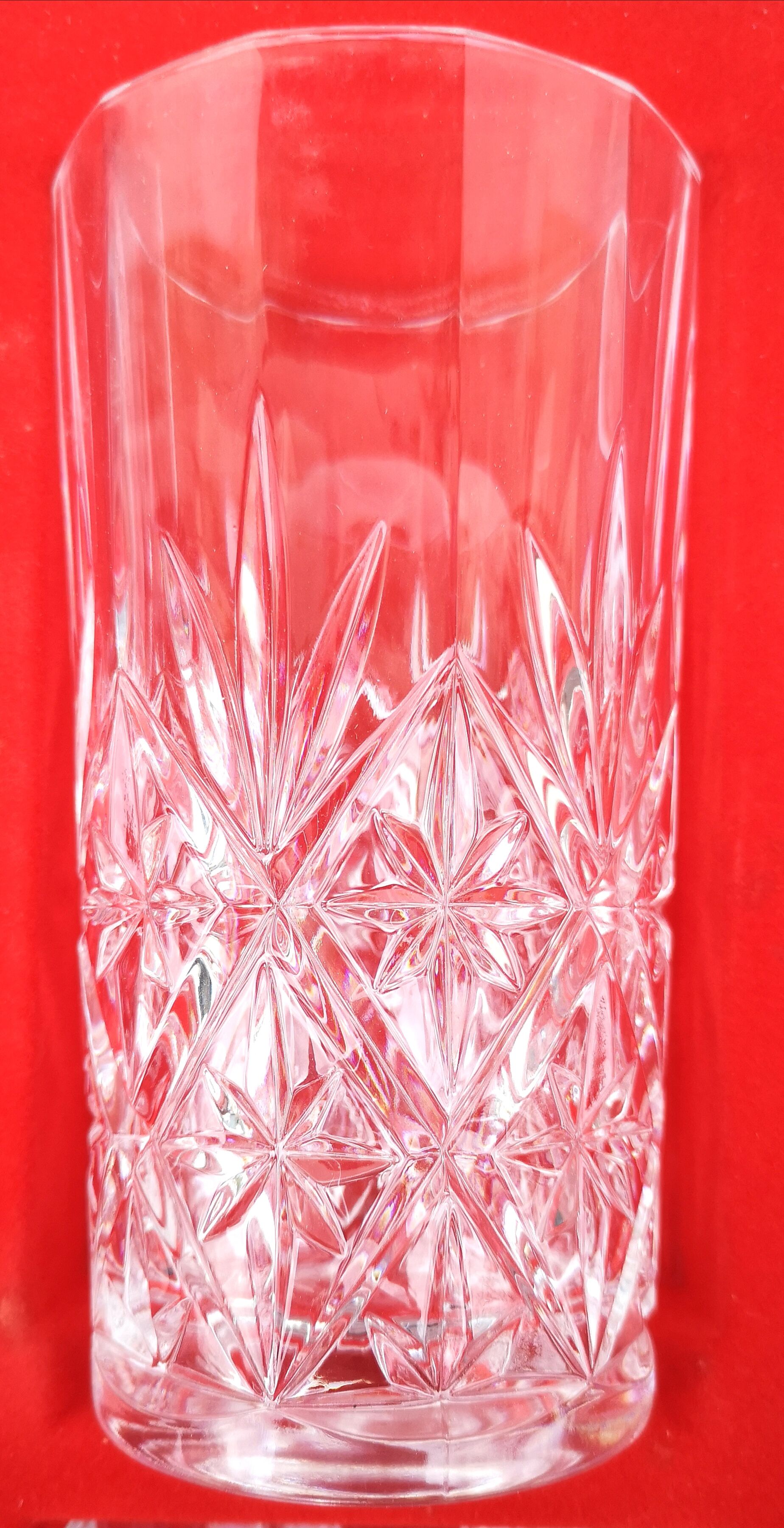 Set of 6 water glasses - vintage crystal choppes